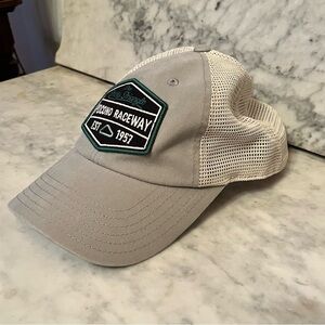 Pocono Raceway Gray and White Trucker Cap